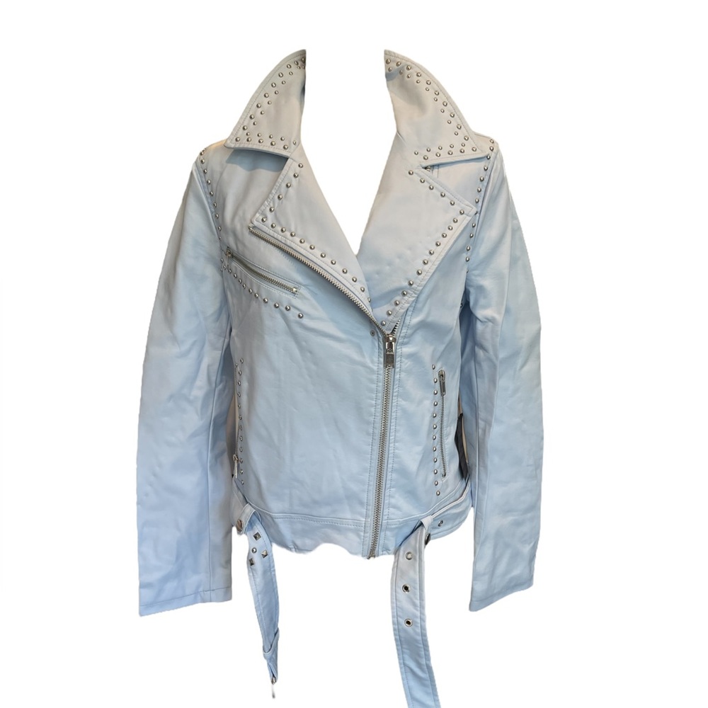 Express light blue studded jacket